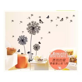 DaraBaby Vinil Decorativo Diente De León Y Mariposas Sala Habitación