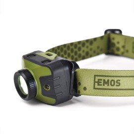 EMOS - Headlamp with focus function - red light - brightness 330lm, beam range 200m - 5 light modes - light duration 87 hours - weatherproof, shock-resistant - adjustable strap - for outdoor use