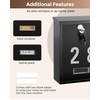 LAND·VOI Locking Wall-Mount Mailbox for Outside, with 4 Keys, Galvanized