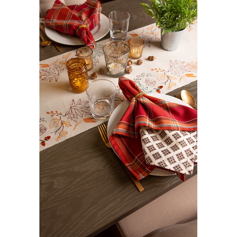 DII Autumn Pumpkin Spice Kitchen Collection Fall/Thanksgiving Cotton Table Décor,