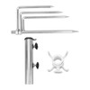 Steel Garden Parasol Spike Inground Umbrella Holder with 4 Prong