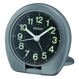 Seiko Clocks QHT018T Travel Alarm Clock Analogue Grey