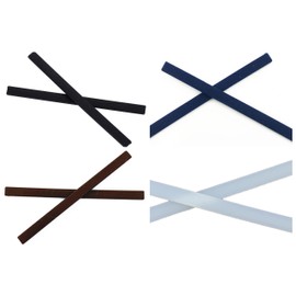 NicelyFit Replacement Temple Arm Leg Ear Socks for Oakley Pitchman OX8050 OX8096 OX8105 OO9439 Tincup Glass Frame (4 Pairs - Black, Blue, Coffee, White)