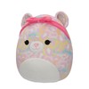 Squishmallows SQCR05426 12-Inch-Michaela Rainbow Leopard with Pink Headband, Multicolour