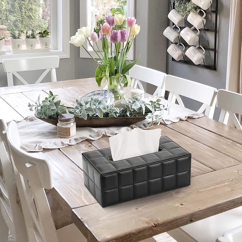 KINGFOM PU Leather Cosmetic Tissues Box Tissue Box Tissue Box