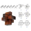 Gracelaza 6pcs Wooden Blocks Brain Teaser Puzzles Set 3D Interlocking