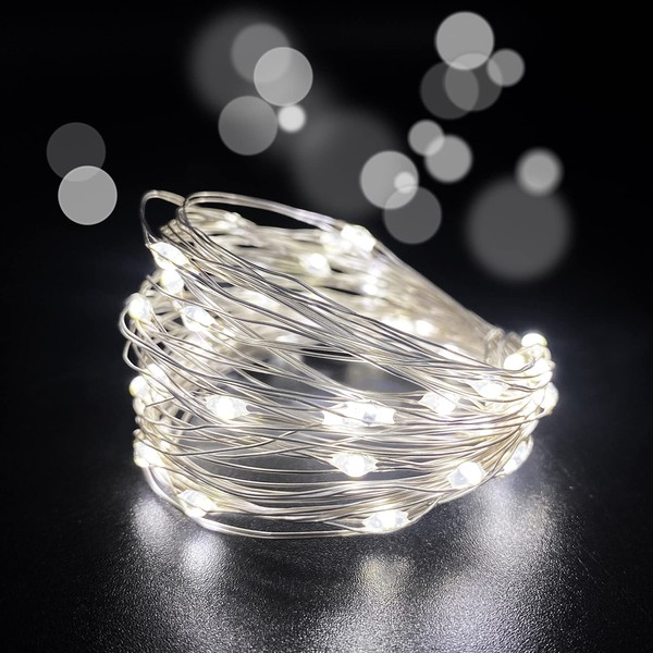 yongzhenlite 2 Pack Battery Operated Mini Led Fairy Light Dewdrop