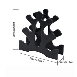 SquEqu Neoprene Dumbbell Rack Hand Weights Bracket Display Storage Stand Organizer Lightweight Plastic Assemble 6 Position Holder for Hand Weight Dumbbells 1LB-32LB Gym Fitness