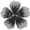 2.9 Inches Created Crystal Hibiscus Hawaiian Flower Hair Clips for