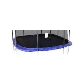 15ft x 15ft Square Trampoline Safety Pad, Blue, Rounded Corners, no Poles Included