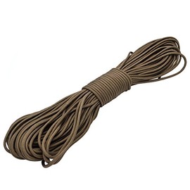 100ft Type III 7 Strand Core Paracord 550 Parachute (12# Coyote Brown)