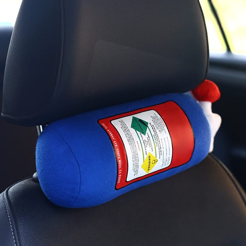 NOS Nitrous Oxide Bottle Pillow Car Decor Headrest Cushion Creative