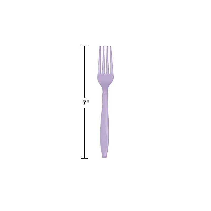 Luscious Lavender Purple Plastic Forks, 72 Count