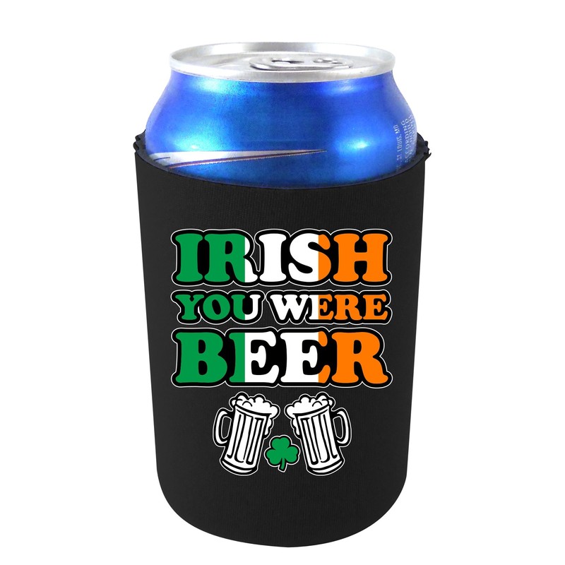 Irish You Were Beer Collapsible Can Coolie