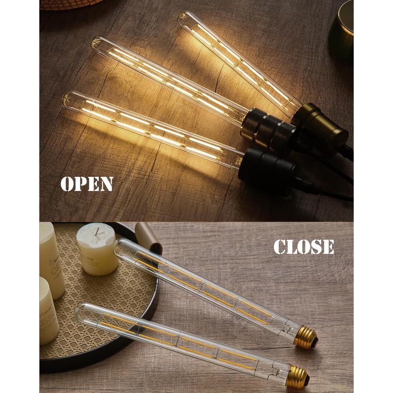 LVYE T10 Tubular Bulbs, Dimmable Led Light Bulb,E26 Medium Base,10W
