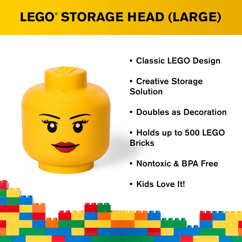 Room Copenhagen Girl Storage Head, Polypropylene, Large