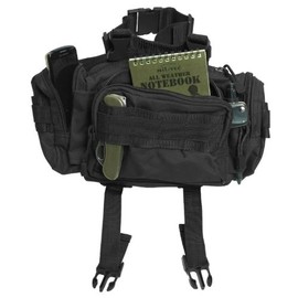 Mil-Tec Unisex Adult MOD.System Hip Bags, Black, 30 x 12 x 14 cm
