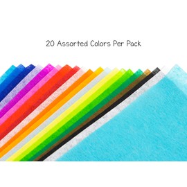 Hygloss Bleeding Tissue Assortment, 12 x 18-Inch, 20 Assorted Colors, 50 Sheets per Pack, 2-Packs (100 Sheets Total)