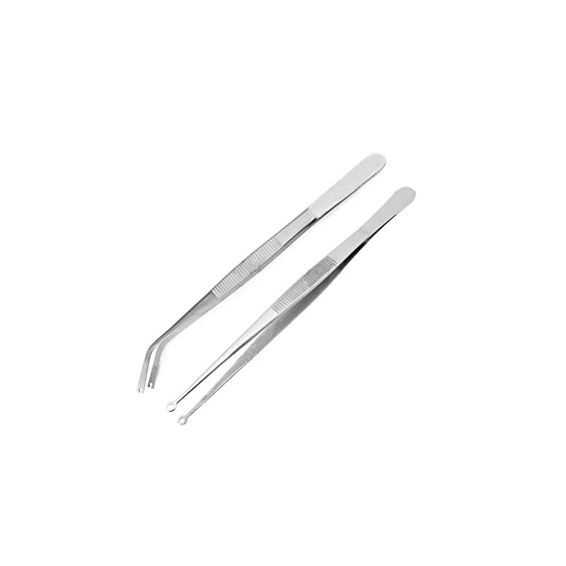 Corn Suture Tweezers Straight and Curved Surgical Forceps Pliers TeckMed