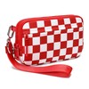 hibear Dual Wristlet Wallets for Women,Checkered Crossbody Purse with 4