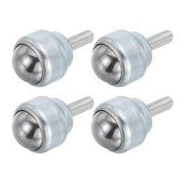 PATIKIL 1" Roller Ball Transfer Bearing, 4 Pcs Round Ball Transfer Unit Carbon Steel Casters for Conveyor Roller Stand Transmission Furniture