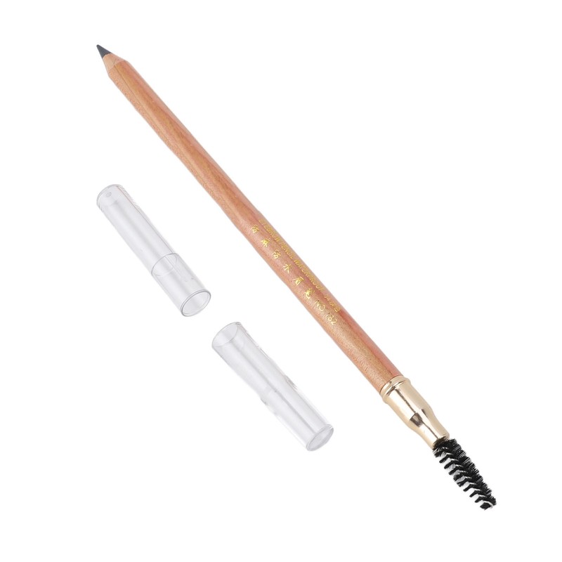 4pcs Eyebrow Pencil Double Head Eyebrow Makeup Pen Wood Handle