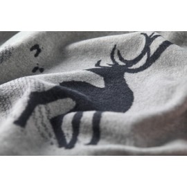 David Fussenegger Light Cuddly Blanket Stag Structure 140 x 200 cm Soft Flannel Blanket Made of Recycled Cotton Sustainably Produced ÖkoTex100 GRS Made in Austria Colour Felt