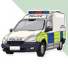 Extra Large 460mm 'Police Dog Van' Permanent Sticker Decal for