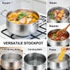 Tifanso 8QT Tri-Ply Stainless Steel Induction Stock Pot with Lid