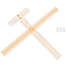 T-Shirt Alignment Ruler Guide Tool Set with Acrylic to Center Designs for Easy Make Sewing Adult Kids Children Little Boys Tee Clothing, Transparent