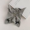 2 Pcs Large Rustic Lattice Scrunchies for Hair Bun, Large