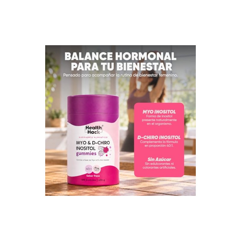 Myo Inositol Chiro 180 Gomitas Azúcar Health Hack