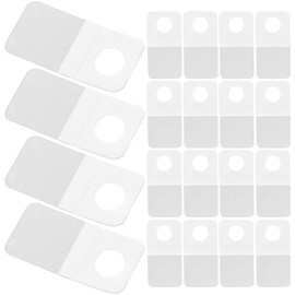 Cabilock Ganchos Transparentes Adhesivos Para Colgar Etiquetas Pegajosas Multiuso 400 Piezas 1.57X0.78X0.15In Para Exhibición Minorista Oficina Hogar