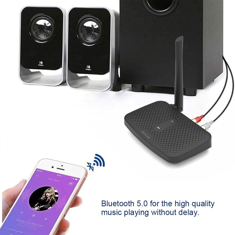 Besign BE-RCA Pro Long Range Bluetooth Adapter for Bluetooth Music