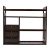 Bamboo Bookshelf, Desktop Organizer Office Desk Rack Storage Shelves, with