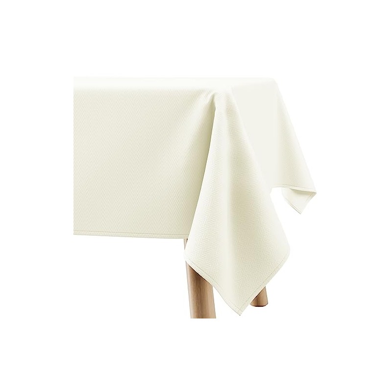 Filumi Tablecloth 140 x 180 cm Cream Washable for Indoor