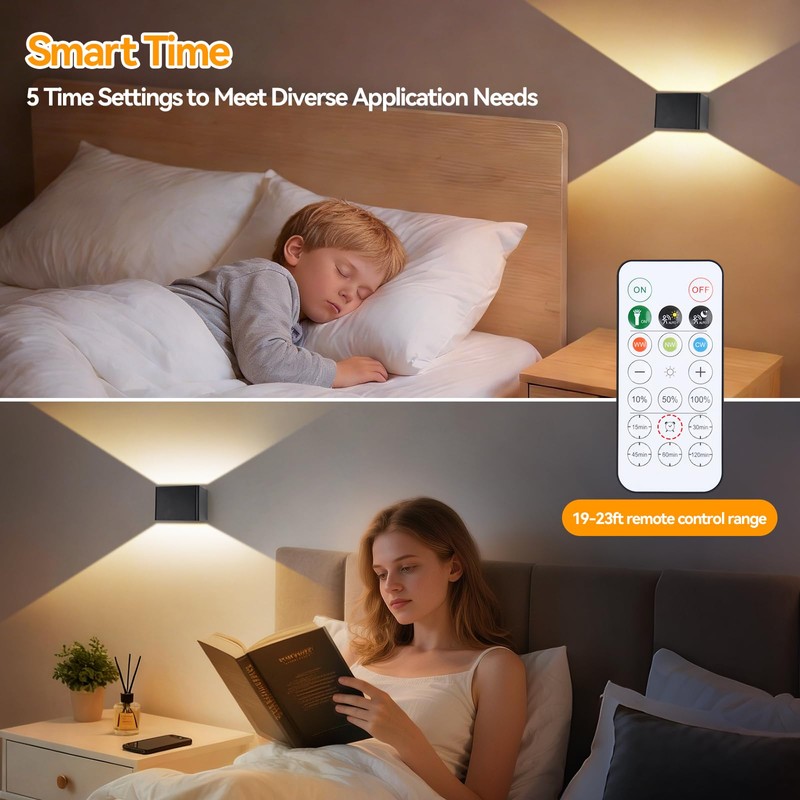 Aialun Battery Operated Motion Sensor Wall Light,5000mAh Rechargeable Wall Sconce