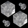 Piutouyar 20 Pack Acrylic Corner Brackets, Clear Cube Corner Brace