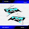 Factory EFX White & Cyan Shift Racing Graphics Kit fits