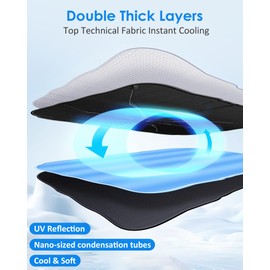 Yampahapa Car Windshield Sun Shade Umbrella, Nano-Sized Condensation Foldable Cover, UV Ray Reflector, Medium Sedan Sunshade with Cooling Feature