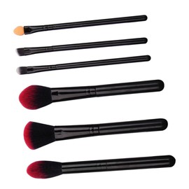 BIUDECO Makeup Brush Kit Red Soft Hair for Eye Shadow and Brow Portable for Travel