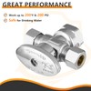 HeSun 5-PCs Dual Compression Outlet Angle Stop Valve, 1/2" FIP