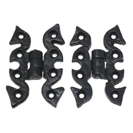2 x fiXte Antique Black Butterfly Hinges Traditional Rustic Design Cabinet Cupboard Door Decorative Hinges