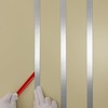 Silver Metalized Brushed Finish Molding Trim, Peel and Stick Strip