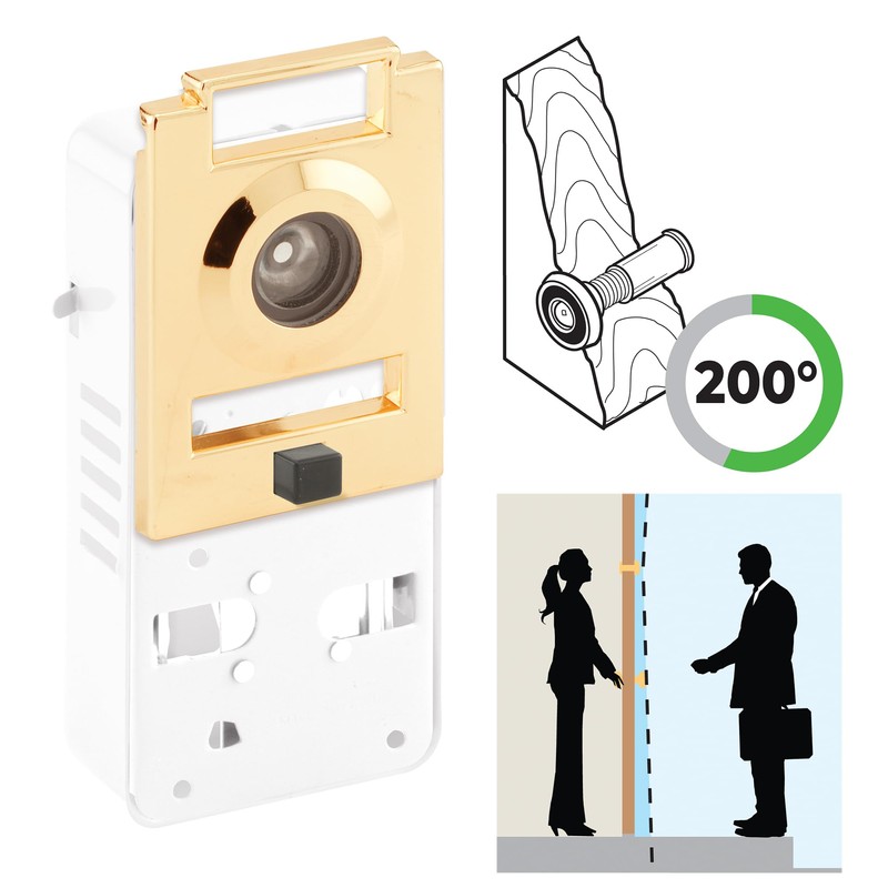 Prime-Line U 10814 200 Degree Door Viewer and Chime (Single