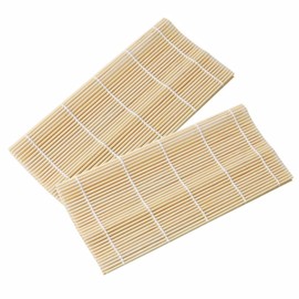 THY COLLECTIBLES Sushi Making Rolling Mat Natural Bamboo 9.5" x 9.5" (Pack of 2)