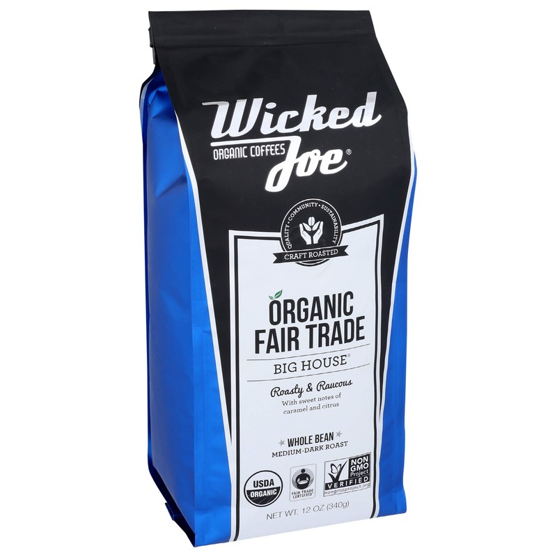 Wicked Joe Coffee Big House Whole Bean, 12 oz