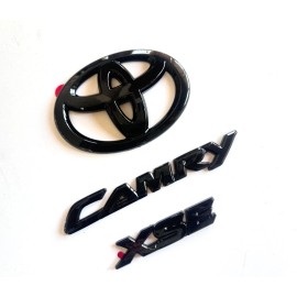 Unbranded 3PS 2015-2017 TOYOTA CAMRY XSE Gloss Black EMBLEM OVERLAY KIT