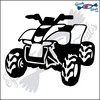 Eyecandy Decals 4 Wheeler ATV 6" Black Decal Sticker