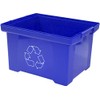 Storex 9 Gallon Recycle Bin, Blue (STX61549U01C)